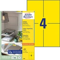 Zweckform Avery-3459 Universal-Etiketten 105 x 480mm Papier Gelb 400 St. Permanent haftend Tintenstr Zweckform Avery-3459 Universal-Etiketten 105 x 480mm Papier Gelb 400 St. Permanent haftend Tintenstr von Avery-Zweckform