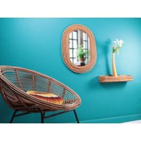 Boho Style - Rattan Spiegel Mit Ablage von ZweiMalAnders