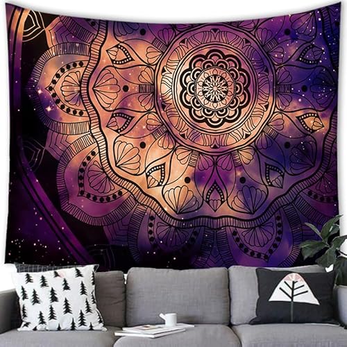 Zweig Wandteppich Lila Mandala Wandbehang,Wandtuch,Tapisserie Für Wohnzimmer,Schlafzimmer Wohnheim Wanddeko,Wandtücher,Tuch Für Die Wand 180X230Cm von Zweig