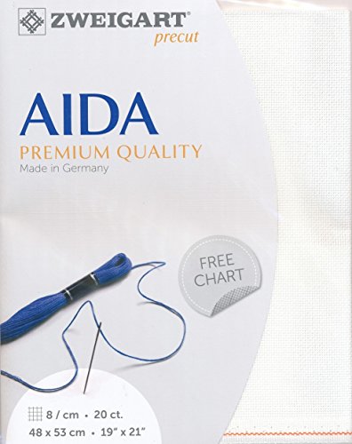 Zweigart Precut Aida extra fine col.1 Stoffzuschnitt, 48 x 68 cm von Zweigart