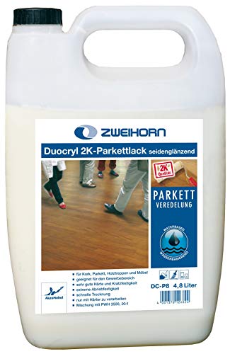 Zweihorn Duocryl 2K-Parkettlack DC-P 9 seidenmatt (4,8 Liter) von Zweihorn