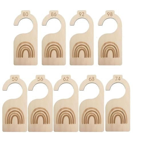 Größentrenner Baby,9 Stück Schrank Größe Teiler,50 bis 98 Kleidung Trenner,Kleiderbügel Größenreiter,für Sortieren von Kleidung,Kinderzimmerdekore von Zwenjuan