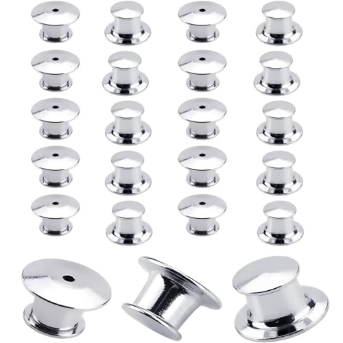 Verschlussstifte Metall Pin,20 Stück Metall Rücken Pin,Anstecknadeln Verschlussstifte zur Befestigung von Verschlüssen für Schmuck Brosche Pins Namensschild Basteln DIY von Zwenjuan