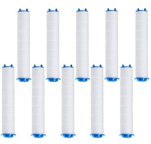 Zwenjuan Duschkopf Filter,10 Stück PP Baumwollfilter Duschkopffilter PP Filter Ersatzfilter Baumwolle Filter Wasserkernkern Baumwollkern,Shower Head Filter für Regenduschkopf von Zwenjuan