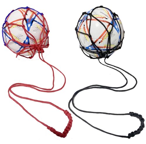 Zwenjuan Fußball Kick Trainer Netz,2 Stück Fußball-Kicknetz Kicker Ballnetz Net Tasche Solo Soccer Kick Praxis Trainingshilfe Fußball Rückkehr Trainer Netz für Kinder Jugendliche Erwachsene von Zwenjuan