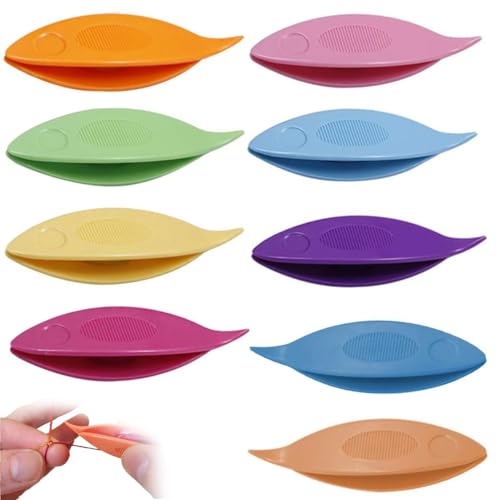 Zwenjuan Occhi Schiffchen Kunststoff,9 Stück Occhischiffchen Tatting Shuttle Weaving Tool, Bunte Tatting Shuttle,Stricknadeln Big Eye Nadeln Occhischiffchen,für Hand Herstellung Kunst Werkzeug von Zwenjuan
