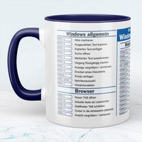 Tasse Mit Windows Kurzbefehlen Shortcuts, Bedruckte Kaffeetasse, Bürogadget Tasse Mit Windows Kurzbefehlen Shortcuts, Bedruckte Kaffeetasse, Bürogadget von ZwergeZauber
