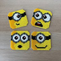 4 Minion-Untersetzer Für Gläser/Tassen 4 Minion-Untersetzer Für Gläser/Tassen von ZwergenmamasDeko