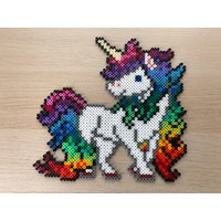 Einhorn Aus Bügelperlen Einhorn Aus Bügelperlen von ZwergenmamasDeko