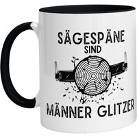 Tasse Mit Spruch Sägespäne Sind Männer Glitzer - Handsäge Doppelseitig Kaffeetasse Geschenk von Zwergenstick