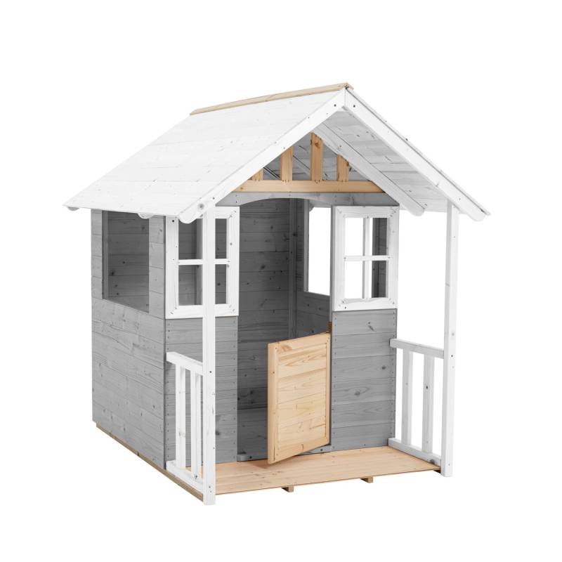 Zwerkules Spielhaus Valli 137 cm x 121 cm x 140 cm Grau FSC® von Zwerkules