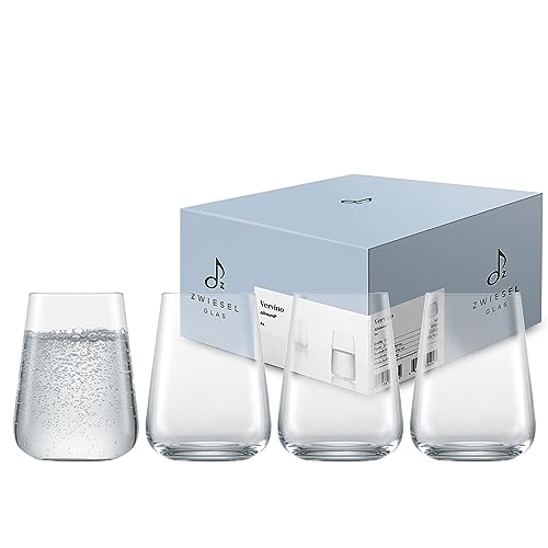 Zwiesel Glas Allround Becher Vervino (4-er Set), vielseitige Trinkgläser mit Moussierpunkt, spülmaschinenfeste Tritan-Kristallgläser, Made in Germany (Art.-Nr. 122203) von Zwiesel Glas