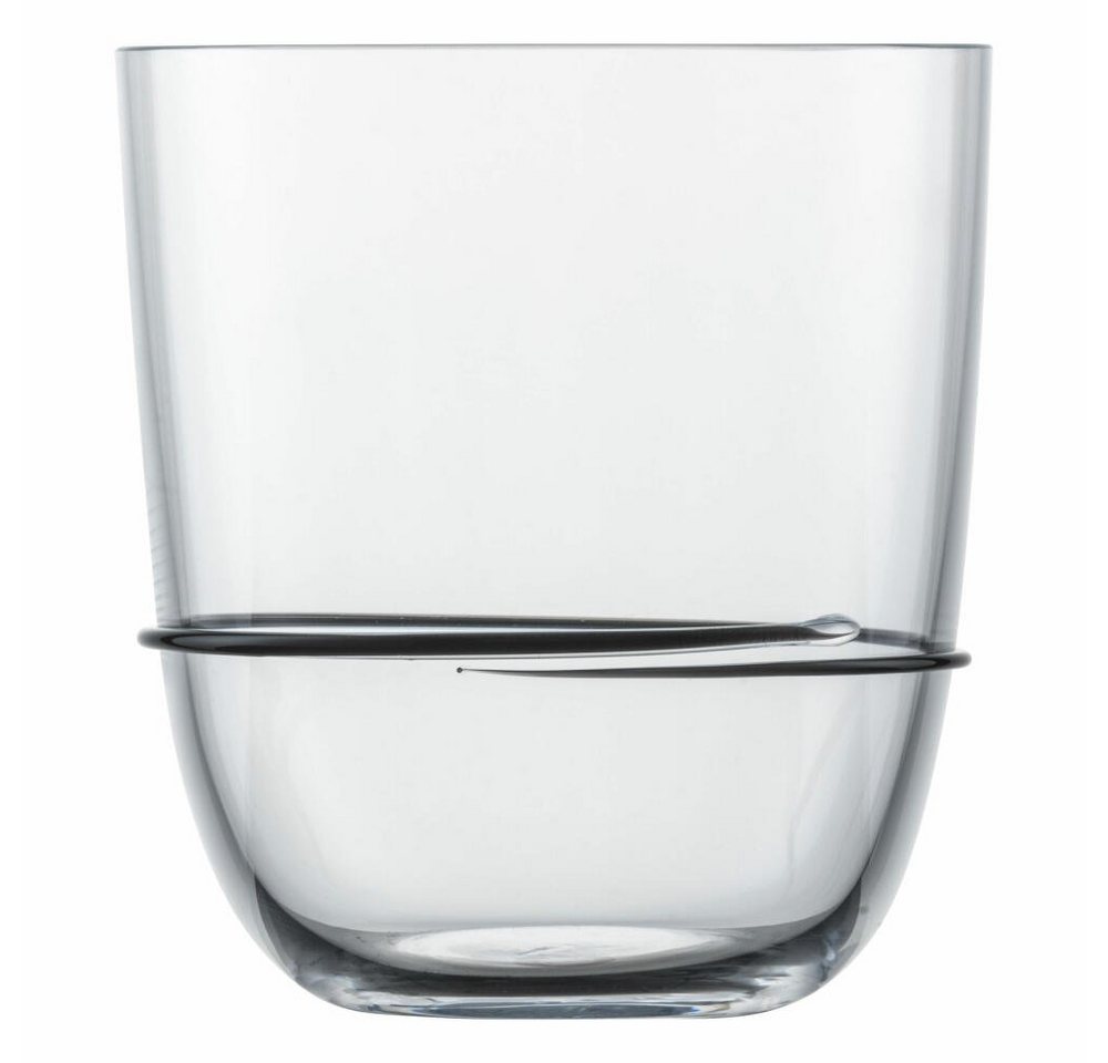 Zwiesel Glas Becher Aura Schwarz, Glas, handgefertigt von Zwiesel Glas