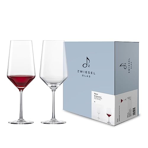 Zwiesel Glas Bordeaux Rotweinglas Pure (2-er Set), anmutige Bordeauxgläser für Rotwein, spülmaschinenfeste Tritan®-Kristallgläser, Made in Germany (Art.-Nr. 122321) von Zwiesel Glas