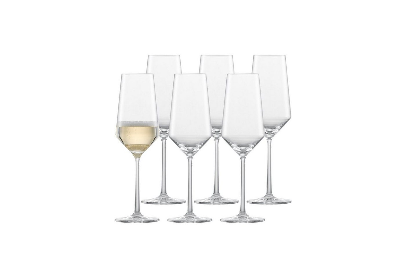 Zwiesel Glas Champagnerglas Pure Champagnergläser 297 ml 6er Set, Glas von Zwiesel Glas