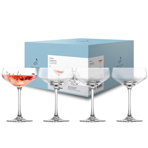 Zwiesel Glas Cocktailschale Echo (4-er Set), moderne Cocktailgläser mit besonderer Bodenplatte, spülmaschinenfeste Tritan-Kristallgläser, Made in Germany (Art.-Nr. 123384) von Zwiesel Glas