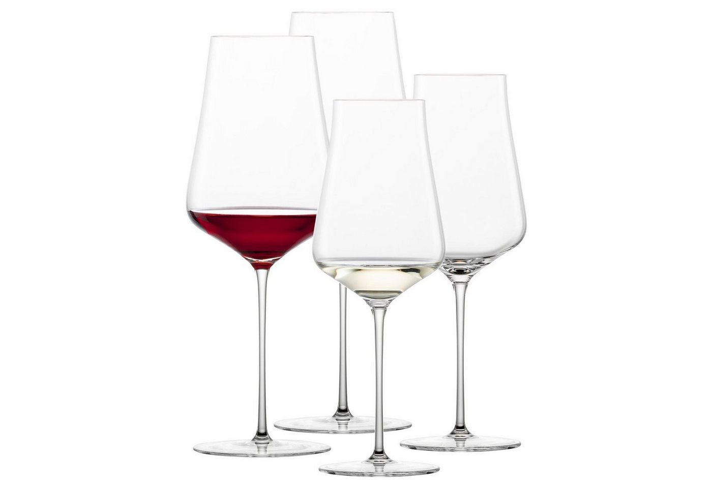 Zwiesel Glas Glas Duo Bordeaux- und Weißweingläser 4er Set, Glas von Zwiesel Glas