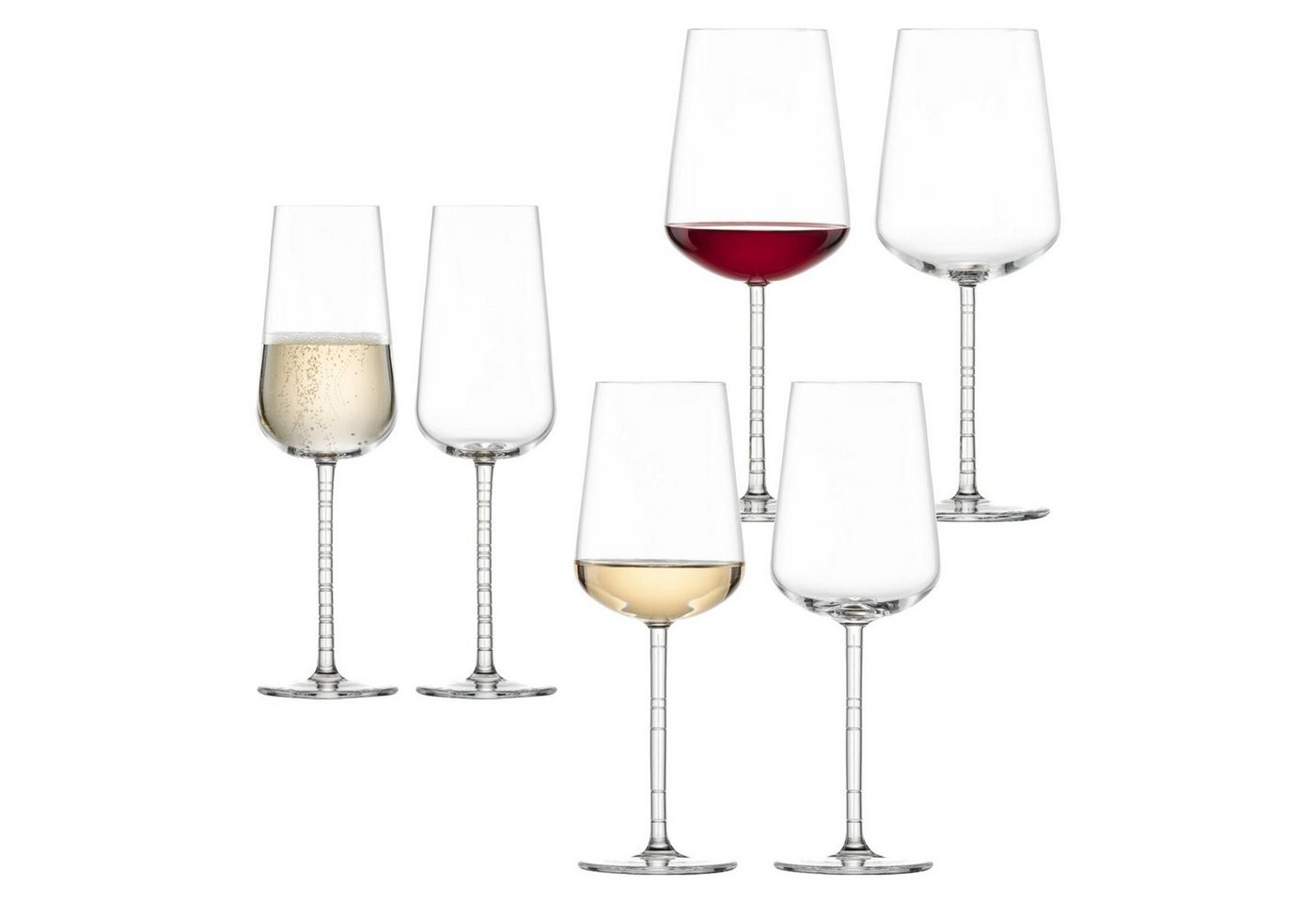 Zwiesel Glas Gläser-Set Journey Bordeaux Weißwein Champagner Gläser, Glas von Zwiesel Glas