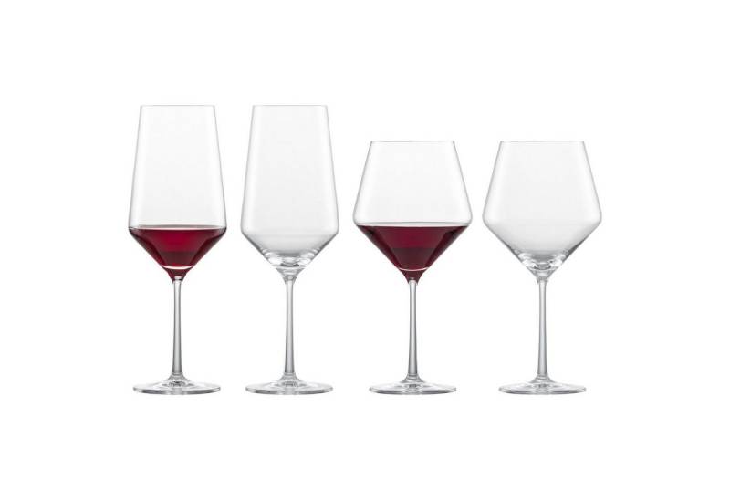 Zwiesel Glas Gläser-Set Pure Bordeaux und Burgunder Gläser 4er Set, Glas von Zwiesel Glas