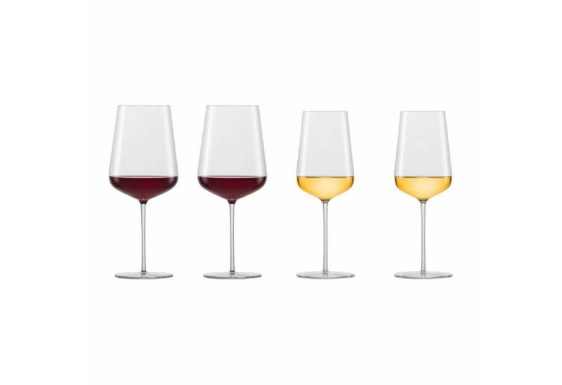 Zwiesel Glas Gläser-Set Vervino Chardonnay und Bordeaux Weingläser 4er Set, Glas Zwiesel Glas Gläser-Set Vervino Chardonnay und Bordeaux Weingläser 4er Set, Glas von Zwiesel Glas