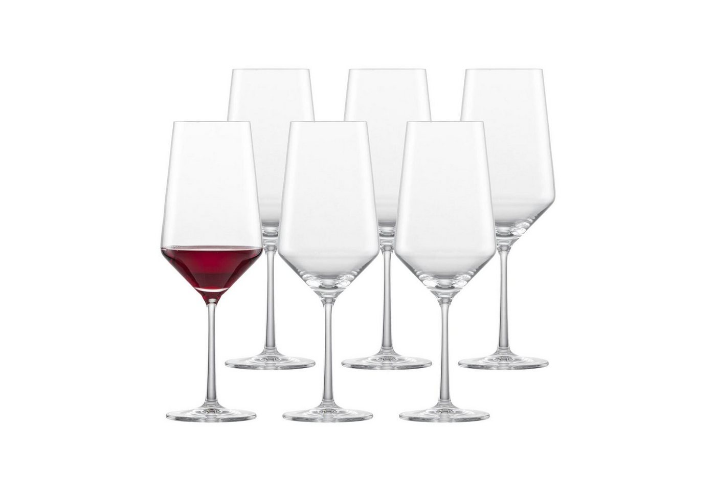 Zwiesel Glas Rotweinglas Pure Bordeaux Rotweingläser 680 ml 6er Set, Glas von Zwiesel Glas