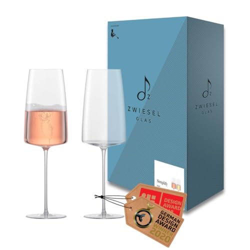 Zwiesel Glas Sektglas leicht & frisch Simplify (2-er Set), in Handarbeit mundgeblasene Sektgläser mit Moussierpunkt, Tritan®-Kristallgläser für Perlwein (Art.-Nr. 122055) von Zwiesel Glas