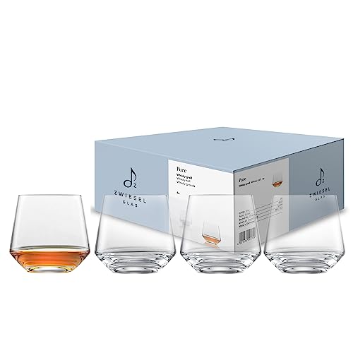 Zwiesel Glas Whiskyglas Pure (4-er Set), stilvolle Tumbler für Whisky, spülmaschinenfeste Tritan-Kristallgläser, Made in Germany (Art.-Nr. 122319) von Zwiesel Glas