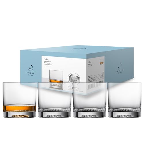 Zwiesel Glas Whiskyglas groß Echo (4er-Set), Modernes Whiskyglas, spülmaschinenfeste Tritan-Kristallgläser, Made in Germany (Art.-Nr. 123377) von Zwiesel Glas