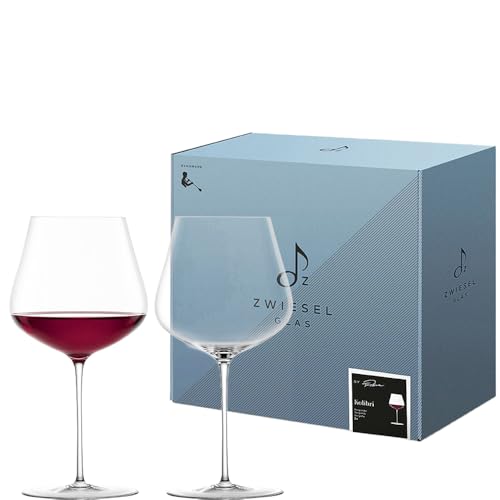 Zwiesel Glas x Tim Raue Burgundergläser Kolibri (2-er Set), in Handarbeit mundgeblasene Burgundergläser, edle Kristallgläser für Rotwein (Art.-Nr. 124276) von Zwiesel Glas