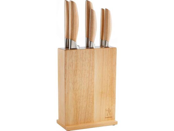 Henckels by ZWILLING MESSERBLOCK Pakka, Metall, 7-teilig, wasserabweisendes Pakkaholz, Kochen, Küchenmesser, Messersets von Zwilling