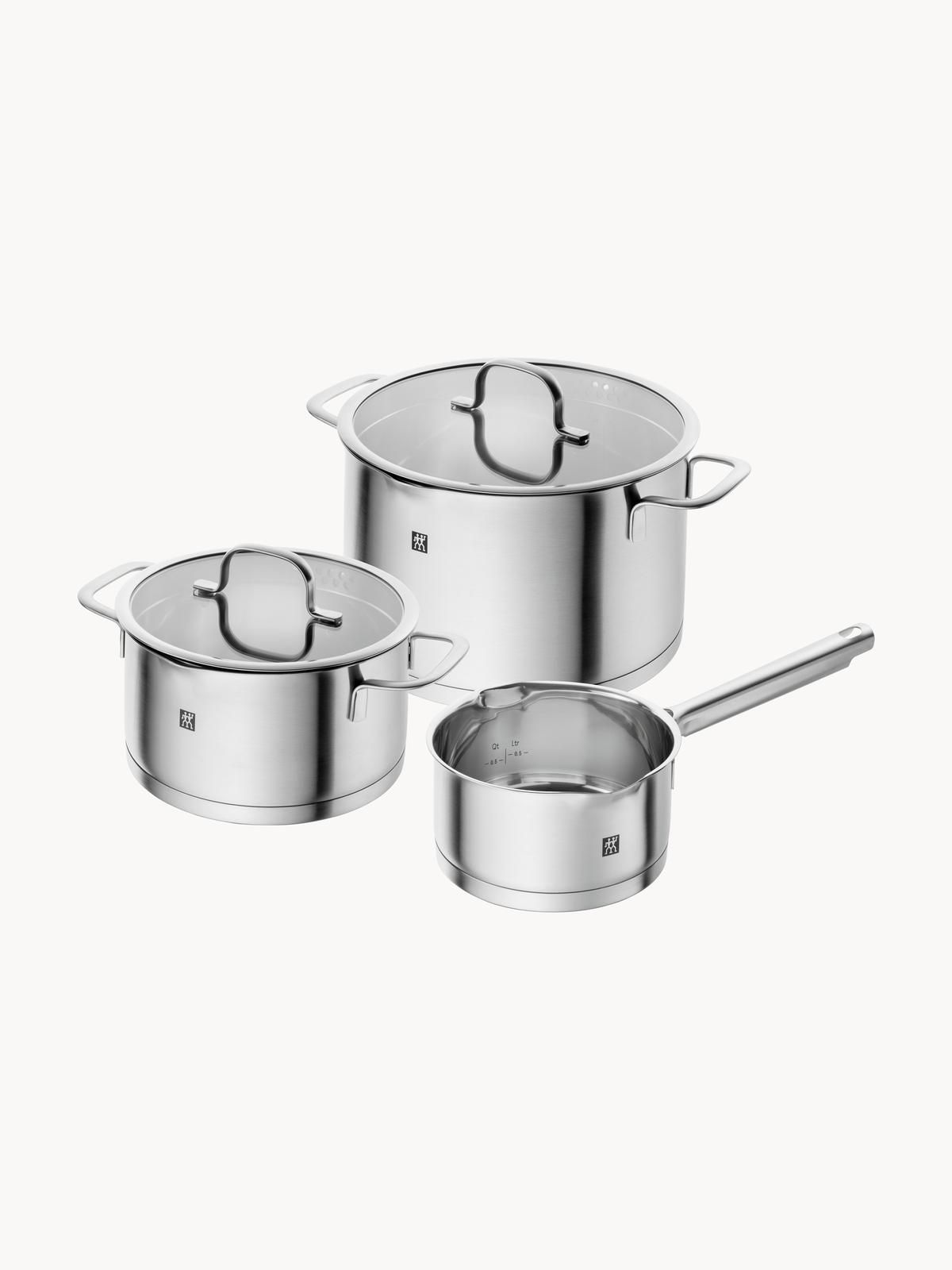 Kochtöpfe TrueFlow aus Edelstahl, 3er-Set von Zwilling