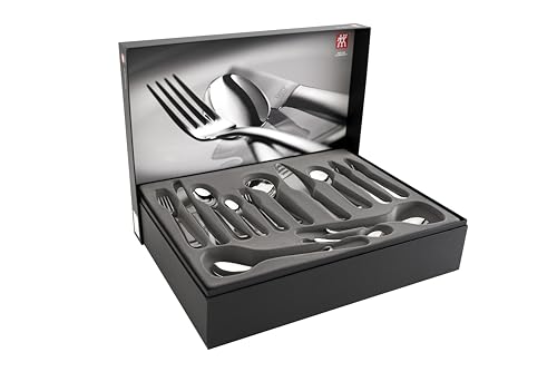 ZWILLING Nottingham Besteck-Set, 68-teilig, Für 12 Personen, 18/10 Edelstahl/Hochwertiger Klingenstahl, Poliert, Silber von Zwilling