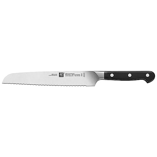 ZWILLING Pro Brotmesser, Klingenlänge: 20 cm, Rostfreier Spezialstahl, Kunststoffgriff, Schwarz von Zwilling