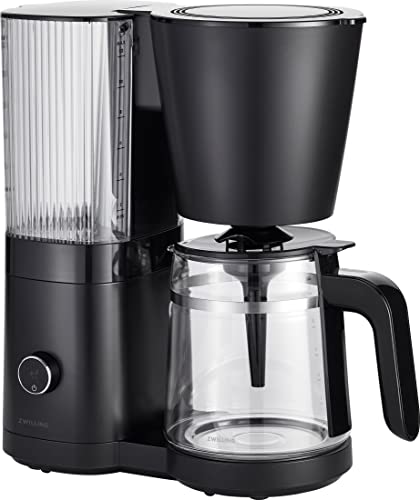 ZWILLING ENFINIGY Filterkaffeemaschine mit 1.5l Glaskanne, Kaffeemaschine mit Edelstahl-Boiler, Blooming & smarter Entkalkerfunktion, Kunststoff, Schwarz von Zwilling