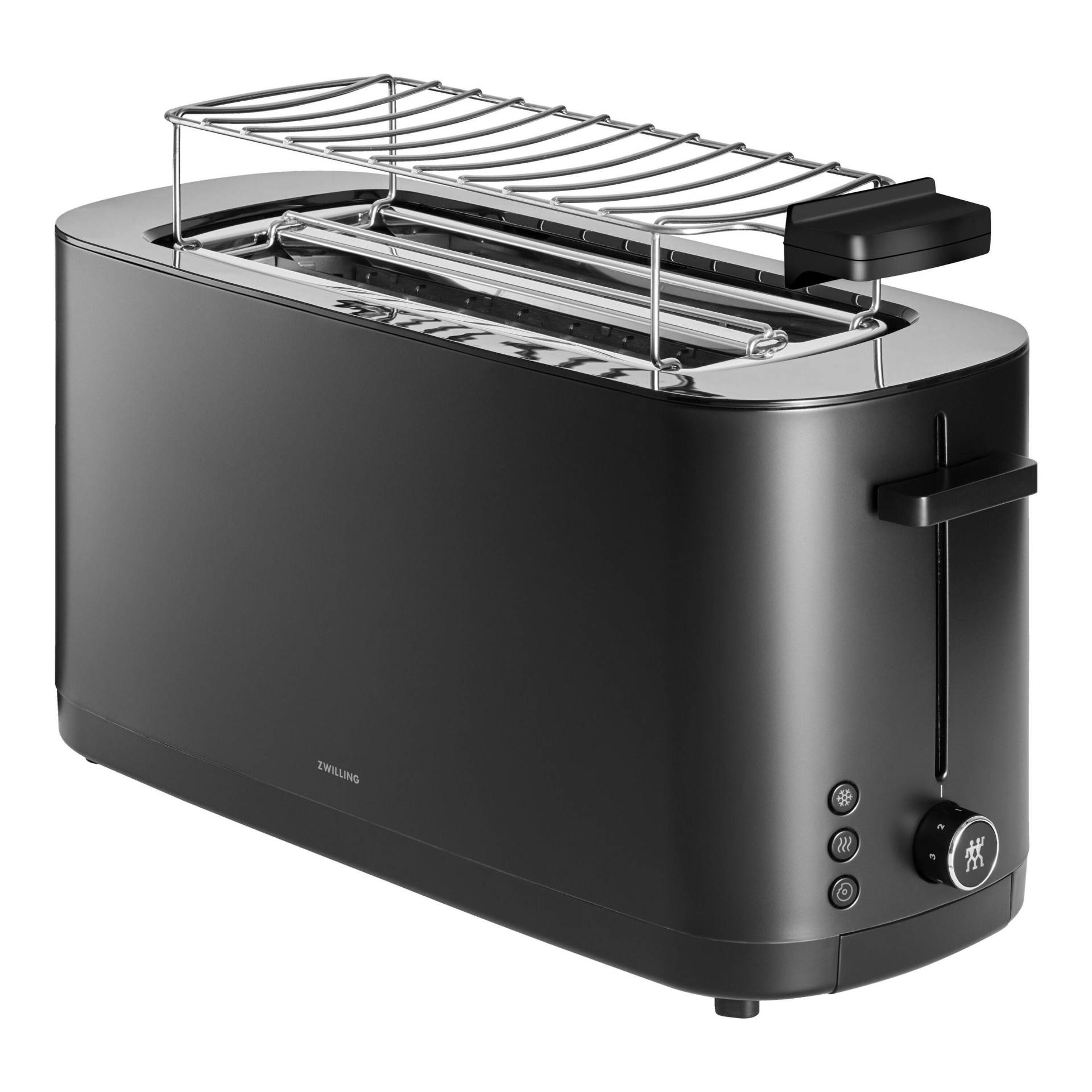 ZWILLING Enfinigy Toaster mit Brötchenaufsatz, 2 Schlitze lang, Schwarz von Zwilling