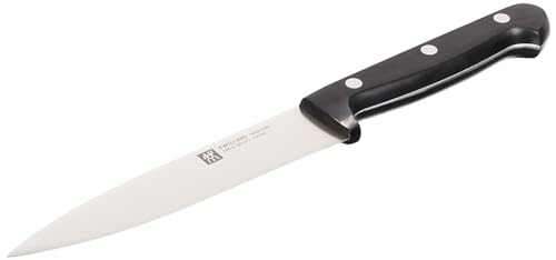 ZWILLING Twin Chef Fleischmesser, Klingenlänge: 16 cm, Großes Klingenblatt, Rostfreier Spezialstahl/Kunststoff-Griff im Nietendesign, Schwarz von Zwilling