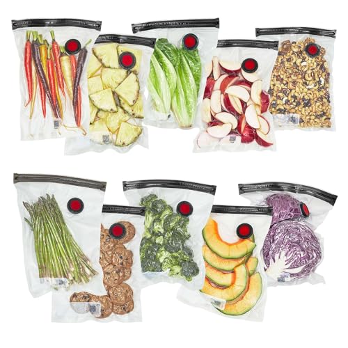 ZWILLING Fresh & Save Vakuumbeutel-Set, Größe M, 10 Stück, BPA-frei, Reißverschluss, Kunststoff, Wiederverwendbar, Umweltfreundlich von ZWILLING