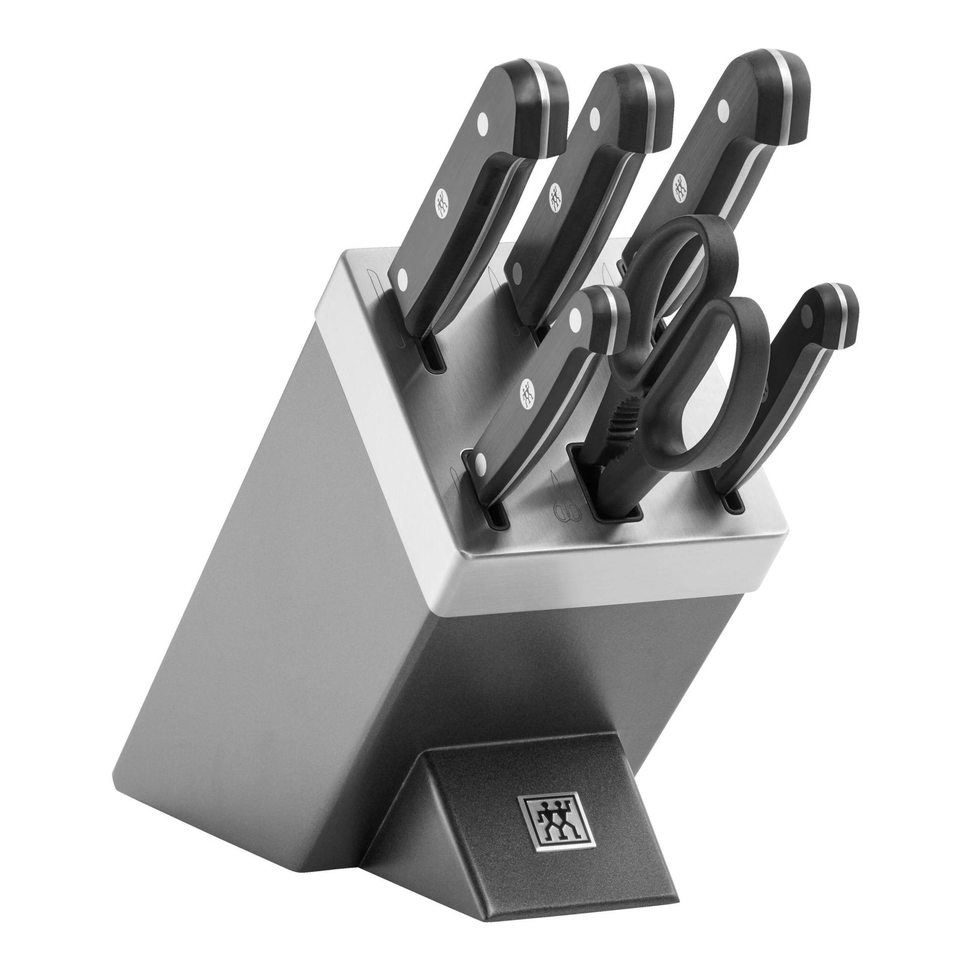 ZWILLING Gourmet Selbstschärfender Messerblock 7-tlg, Grau von Zwilling