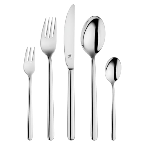 ZWILLING Newcastle Besteck-Set, 30-teilig, Für 6 Personen, 18/10 Edelstahl/Hochwertiger Klingenstahl, Poliert, Silber von Zwilling