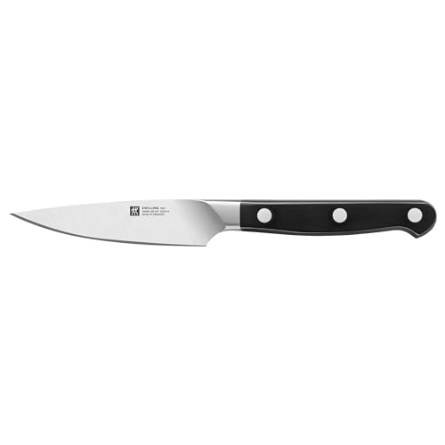 ZWILLING Pro Spick- & Garniermesser, Klingenlänge: 10 cm, Rostfreier Spezialstahl, Kunststoffgriff, Schwarz von Zwilling