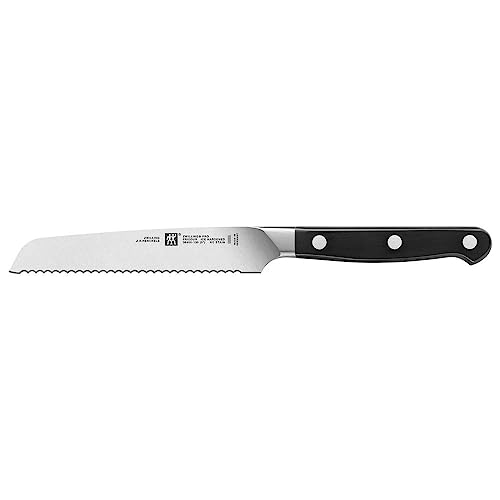 ZWILLING Pro Universalmesser, Klingenlänge: 13 cm, Rostfreier Spezialstahl, Kunststoffgriff, Schwarz von Zwilling