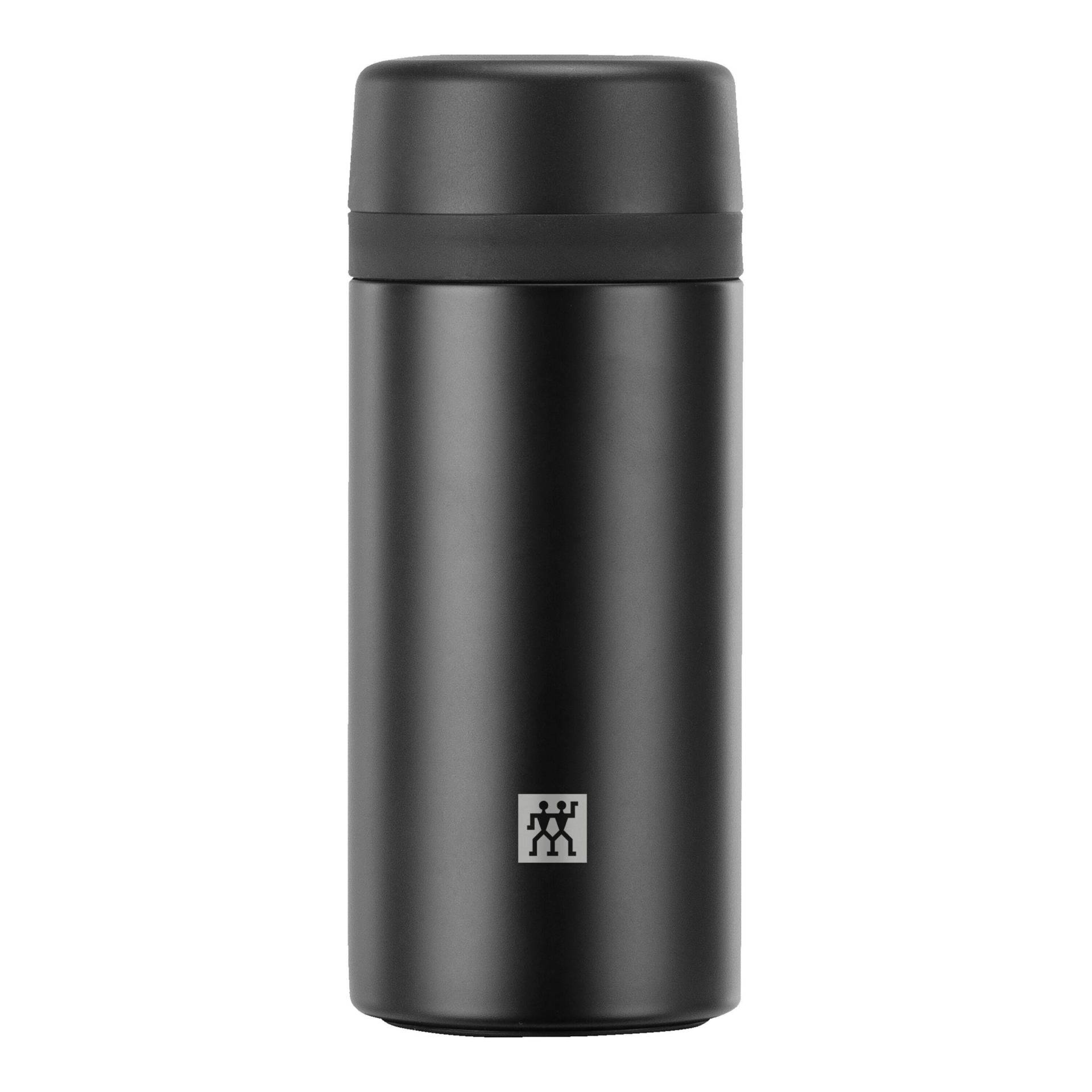 ZWILLING Thermo Isolierflasche für Tee & Infused Water, 420 ml, Edelstahl, Schwarz von Zwilling