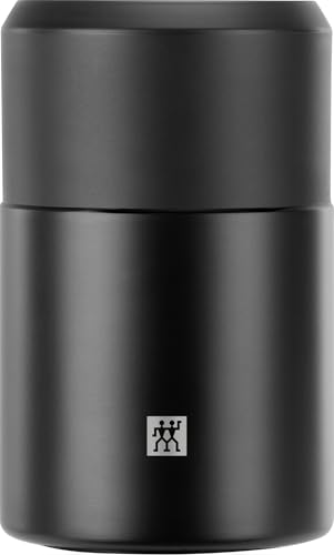 ZWILLING Thermo Becher/Speisebehälter to go, Edelstahl, Doppelwandisolierung, Inklusive Löffel und Schüssel, 700 ml, Höhe: 17 cm, Schwarz von ZWILLING