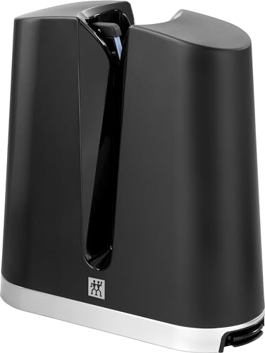 ZWILLING V-Edge, V-förmiger Messerschärfer mit Keramikschleifsteinen, geeignet für europäische und japanische Messer, Schwarz ZWILLING V-Edge, V-förmiger Messerschärfer mit Keramikschleifsteinen, geeignet für europäische und japanische Messer, Schwarz von ZWILLING