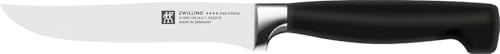 ZWILLING Vier Sterne Steakmesser, Klingenlänge 12 cm, Rostfreier Spezialstahl, Ergonomischer Kunststoff-Griff, Schwarz [Made in Germany] von ZWILLING