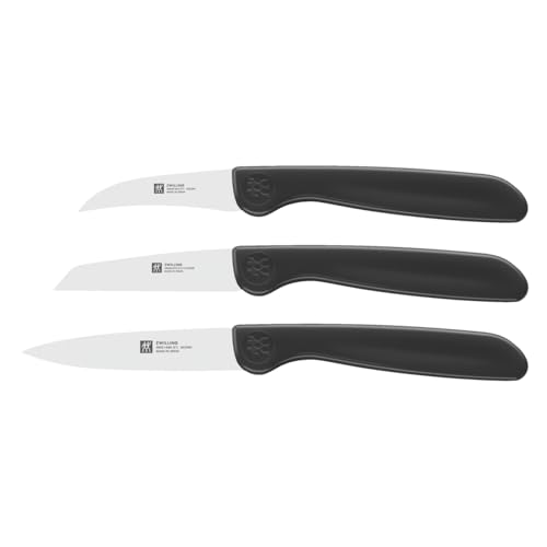 ZWILLING Twin Grip Gemüsemesser-Set, 3-teilig, (Schälmesser 5 cm, Gemüsemesser 8 cm, Spickmesser 8 cm), Kunststoffgriff, Schwarz von ZWILLING