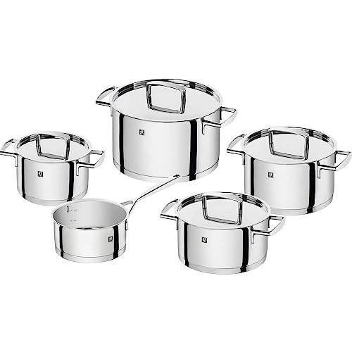 ZWILLING Passion Kochtopf-Set, 5-teilig, 4 Deckel, Induktionsgeeignet, Edelstahl von ZWILLING