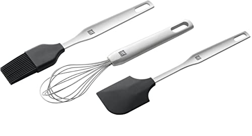 Zwilling Back-Set Twin 3er Set - Edelstahl Backpinsel, Teigschaber, Schneebesen mit Silikon, Küchenutensilien, Backen, Backzubehör Backutensilien, Backen Zubehör Set Backset von ZWILLING
