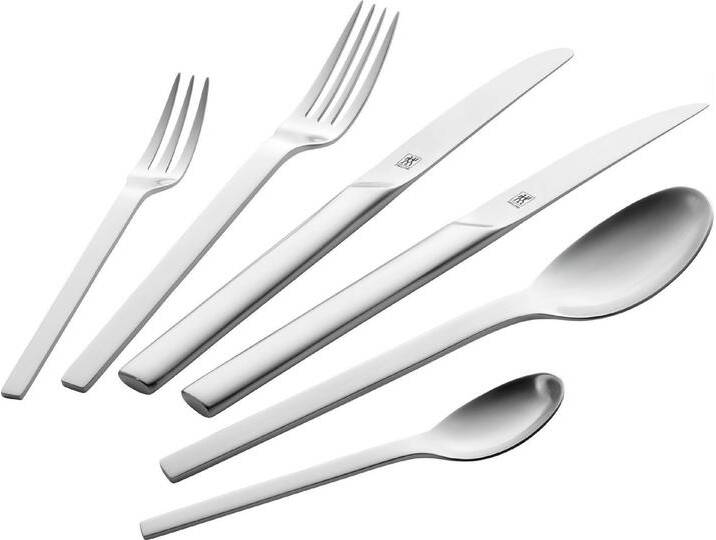 Zwilling Besteck-Set Minimale (72-tlg), 12 Personen, Edelstahl 18/10, rostfreier Edelstahl 18/10, mattiert, spülmaschinengeeignet, silberfarben von Zwilling
