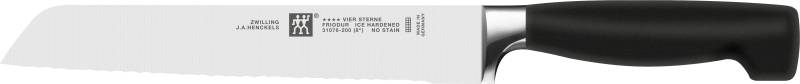Zwilling Brotmesser VIER STERNE 20cm in Farbe Metallfarben/schwarz Zwilling Brotmesser VIER STERNE 20cm in Farbe Metallfarben/schwarz von Zwilling